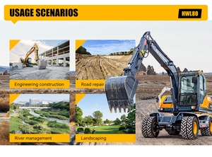 8 Ton Wheel Excavator with <b>Engine</b> Gear Hydraulic Digger for Trenching Digging Core Construction Component - Product Image 6