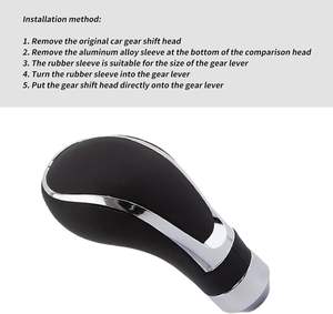 Kenop pemindah gigi otomatis kulit hitam asli desain kristal Universal untuk mobil <span class=keywords><strong>OPEL</strong></span> dengan transmisi otomatis - Product Image 3