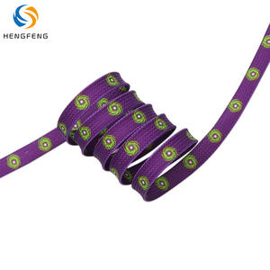 Tali Sepatu Poliester Motif Ungu - Tali Sepatu Datar Bermotif Tahan Lama untuk Sneakers/Boots - Product Image 2