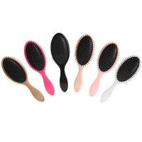 Nouvelle conception, brosse à cheveux à poils en acier, poils en plastique, épingles métalliques courbées, vente chaude