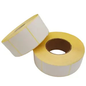 Fodera gialla 58g Glassine diretta termica adesivo di carta etichetta tipo regolare utilizzato per i cartellini dei prezzi del supermercato