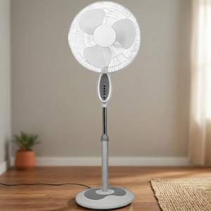 16 Inch Smart Oscillating <b>Stand</b> <b>Fan</b> 18mm Copper Motor 3 Speed 400mm PP Blades Wire Grill BS Plug CE Approved - Product Image 6