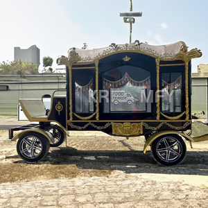 Carrosse funéraire noir personnalisé de luxe avec des pneus en caoutchouc solide pour 4-6 personnes à vendre - Product Image 3