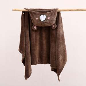 Toalla de Baño Infantil con Capucha, Diseño de Tigre de Dibujos Animados, Cuadrada, Ecológica, Amarilla, Ultra Absorbente, Suave, para Uso en Hoteles - Product Image 1