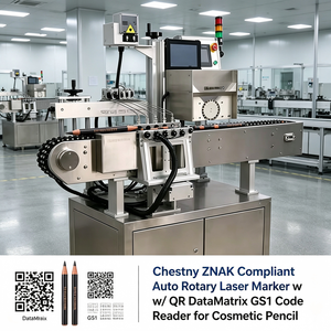 Máquina de Marcado Láser de Rotación Automática con Lector de Códigos QR/DataMatrix/GS1 Chestny ZNAK Beauty Pencil, Total Rastreabilidad - Product Image 2