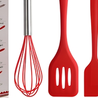 FAREA – Outils de cuisine en silicone prêts à l'emploi, vente en gros, ensemble de cinq pièces antiadhésives, spatules, résistants au four et au lave-vaisselle