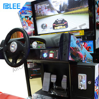 Simulateur de Conduite de Voiture d'Arcade à Monnayeur en Usine, Simulateur de Jeu 4D à Mouvement Intégral, Poste de Pilotage Type Outrun 32, Jeux de Course Automobile