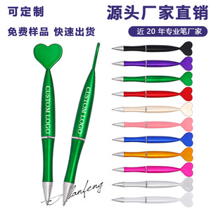 Customizable Logo Ballpoint <b>Pens</b> Hot Selling New Plastic with Big Heart Top for Students Valentine's Day <b>Gifts</b> - Product Image 6