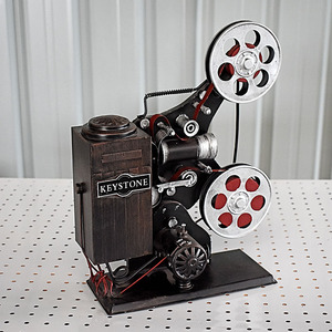 Proiettore Cinematografico <span class=keywords><strong>Vintage</strong></span> in Metallo, Modello Classico con Bobina, Decorazione per Home <span class=keywords><strong>Cinema</strong></span>, Esposizioni a Tema, Vendita all'Ingrosso per Regali - Product Image 1