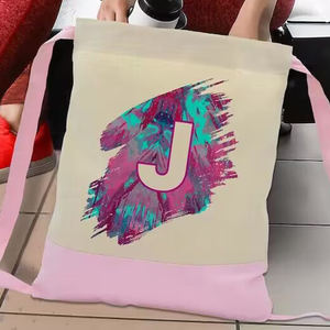 OEMコットンドローストリングバッグキャンバスドローストリングバックパックバッグラージサイズドローストリングシンチバッグバックパックロゴ付き - Product Image 4