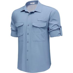 Chemise de pêche pour homme FOXA UPF 50+ Séchage rapide Protection solaire Manches courtes Vêtements d'extérieur - Product Image 4