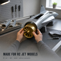 Ventilateur à pales cannelées (EDF) en acier inoxydable/aluminium usiné sur mesure par CNC, pour jets RC, brochage d'impeller, ventilateur d'avion modèle OEM