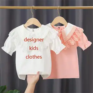 Zomer Kinderkleding Ontwerper Geïnspireerd Beroemde Merk Kleding Modeontwerp Kinderen Meisjes Witte Zomerjurken