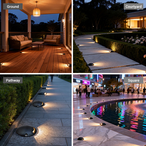 Lámpara LED Subterránea para Exteriores, Personalizada, IP67, Ultrafina, para Jardín, Escalones, Paisajismo, de Aluminio, Empotrada en el Suelo - Product Image 3