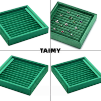 Plateau à bagues en velours multi-creux, nouveau, de haute qualité, pour présentation de bijoux, couleur personnalisée, pour boutique et vente au détail