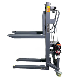 300kg piccolo sollevamento carrello elevatore Stacker <span class=keywords><strong>Mini</strong></span> forcella autocarro autocaricamento carrello elevatore Semi elettrico Stacker - Product Image 2
