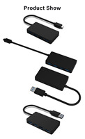 Hub Multipuerto USB 3.0 de 4 Puertos Xput Premium, Adaptador de Sincronización de Datos de Alta Eficiencia, Estación de Acoplamiento Ultrafina Tipo C para Laptop HDTV PVC