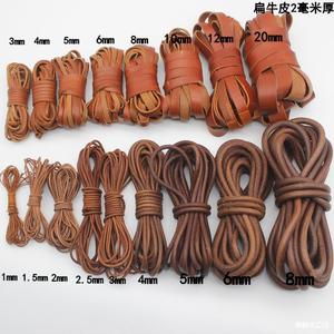 Leather <b>Rope</b> Material Round Cowhide 5M For <b>Bracelet</b> Necklace DIY Craft Making - Product Image 4