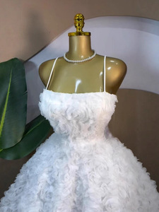 Vestido Mini Floral 3D para Mujer, Tirantes Finos, Espalda con Cordones, Vestidos de Fiesta con Volumen Estilo Princesa, Moda Femenina - Product Image 6