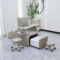 Fauteuil de pédicure électrique de luxe personnalisé pour salon, avec spa pour les pieds, bain de pieds et massage, idéal pour les salons de manucure et de beauté