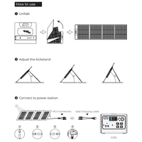 Bluetti 60W 100W 120W 200W 350W Kit solaire modulaire panneaux pliables interconnectables chargeur pour étendre la capacité de la centrale électrique