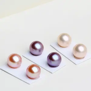 100% perle d'acqua dolce naturali perline prodotti all'ingrosso coltivate perle sciolte perle d'acqua dolce forma rotonda