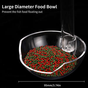 고화질 친환경 플라스틱 어항 피더 새우 거실 수족관 액세서리를위한 현대 유리 먹이 상자 - Product Image 4