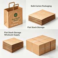 Emballage à emporter en papier kraft de haute qualité, écologique, biodégradable, avec logo personnalisé, pour restaurants, supermarchés, pizzas