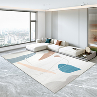 Nouvelle Arrivée 2026 Tapis Wilton Moderne Beige à Motif Abstrait, Poil Court, Antidérapant, Facile à Nettoyer, Durable, Idéal Zones à Fort Trafic, Meilleure Vente