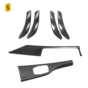 Car Dashboard Cover Carbon Fibre Sticker ABS Interior Strips Compatible  with BMW 3 Series 4 Series F30 F31 F34 3GT F32 F33 F36 Accessories