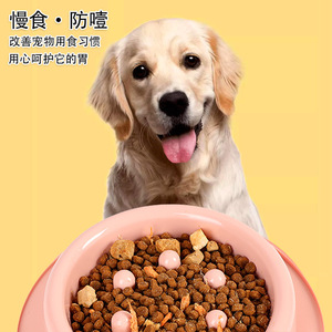 Slow Feeding Pet Bowl Rounded Shape Anti Choking Dog <b>Cat</b> <b>Feeder</b> Thickened Food Bowl For Pets Eating Slow - Product Image 1