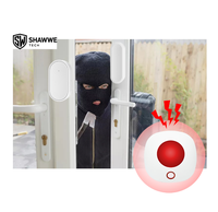 Kit Système d'Alarme WiFi Tuya avec Sirène Stroboscopique, Bouton SOS Panique, Capteur de Vibration, Matériau ABS et Sonnette à Commande à Distance via Application