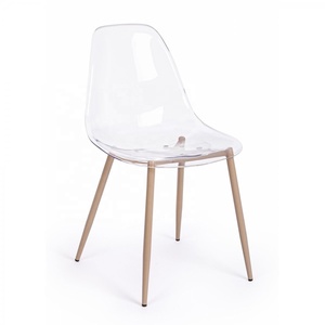 Asiento transparente Marco de metal Comedores al aire libre Muebles Sillas de comedor Salle a Manger Silla de sala de estar - Product Image 1