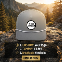 Casquettes de papa personnalisées avec logo brodé, haute qualité, imperméables, séchage rapide, vente en gros, casquettes trucker 5 panneaux en maille perforée à fermeture snapback
