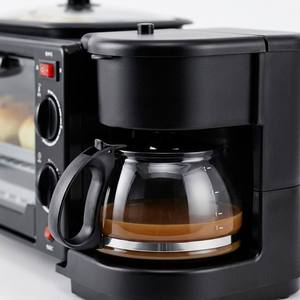 Máquina de Desayuno 3 en 1 de Acero Inoxidable con Protección Contra Sobrecalentamiento, Control Mecánico para Café y Horno, para Uso Doméstico - Product Image 6