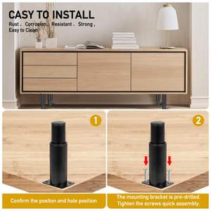 تلسكوبي قابل للتعديل لخزانات التلفزيون ، أريكة غرفة المعيشة الحديثة بالقدم ، ارتفاع كبير من الحديد - Product Image 5