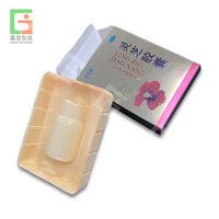 Plateau blister simple cavité en PET transparent, plateau d'insertion en plastique thermoformé sur mesure pour l'emballage de flacons en verre