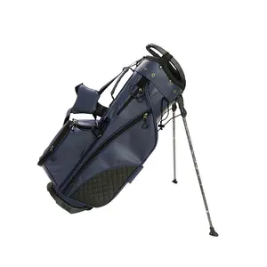 제조업체 맞춤형 맞춤형 다크 블루 pu 가죽 골프 스탠드 가방