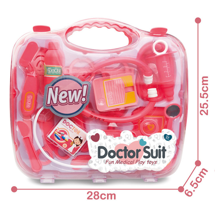 Medical tools pink suitcase 19-piece set
