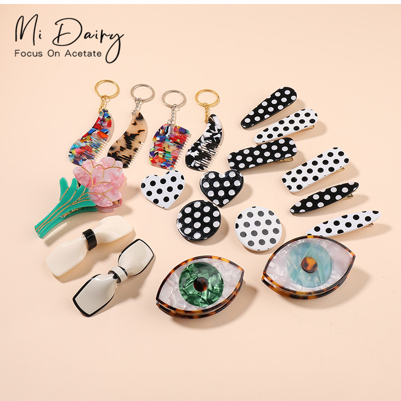 Mi молочных ацетат акрил maetal кроя с капелькой слезинкой, в форме заколки для волос, набор аксессуаров