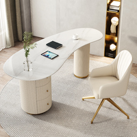Table de Bureau Unique en Roche, Meuble de Maison, Table d'Ordinateur et de Lecture, Table de Direction de Luxe, Bureau de Consultation pour Salon de Beauté