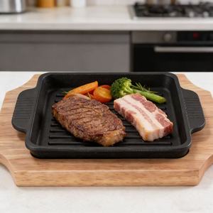 Thickened Cast Iron Western Steak <b>BBQ</b> Pan Korean Style <b>Grilled</b> Meat Home Commercial Non-Stick Gas Induction Cooker Cast Iron - Product Image 1
