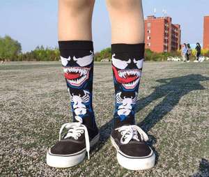 2023 Bán Buôn Tùy Chỉnh Crew Anime Phụ Nữ Người Đàn Ông Vớ Điên Đầu Gối Cao Cosplay Calcetines Dành Cho Người Lớn Hip Hop Harajuku Dài Vui Vớ - Product Image 6