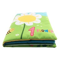 Livres éducatifs doux et silencieux personnalisés pour bébés, livres en tissu pour bébés, livres d'activités pour bébés, avec des animaux, des fleurs et des légumes, à toucher et à sentir