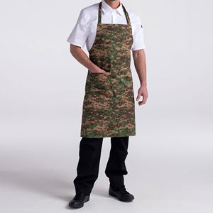 2024 Custom Logo Bib <b>Apron</b> New Design <b>Leather</b> Chef Kitchen Accessories Kit Cotton Bib <b>Aprons</b> for Restaurant Use - Product Image 2