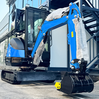 LIVRAISON GRATUITE Mini-excavatrice de 2 tonnes avec flèche pivotante EPA Euro 5 Kubota, excavatrice compacte sur chenilles pour l'agriculture et la construction