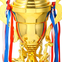 Trophées sportifs en métal personnalisés très demandés, grandes coupes de football avec logo gravé par UV, trophée de volley-ball