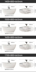 <span class=keywords><strong>Vasca</strong></span> <span class=keywords><strong>da</strong></span> Bagno Freestanding Personalizzata in Acrilico con Idromassaggio 10 Getti, Eco-Friendly, Bianco Opaco, Design Moderno, Scarico Centrale, Garanzia 5 Anni - Product Image 6