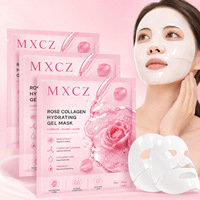 Masque en gel au collagène hydrolysé de rose et à l'acide hyaluronique avec panthénol - Hydratant, raffermissant, apaisant pour tous types de peaux