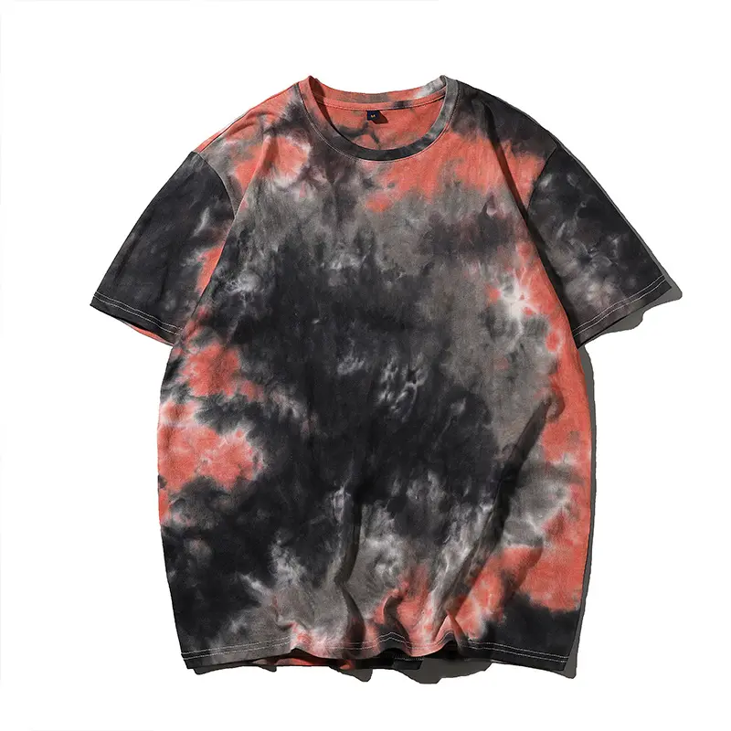 King Mcgreen Stra Tie Dye Funny Tshirt Summer Female Streetwear Hip Hop Loose T Shirts Korean Fashion T-shirt